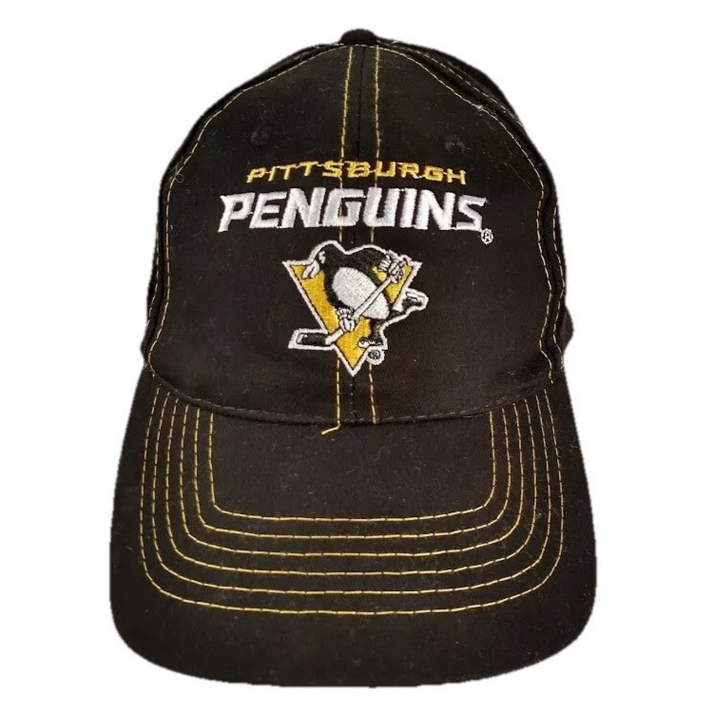 Pittsburgh‎ Penguins NHL Hockey Adjustable Strap Back Hat Cap   VGC